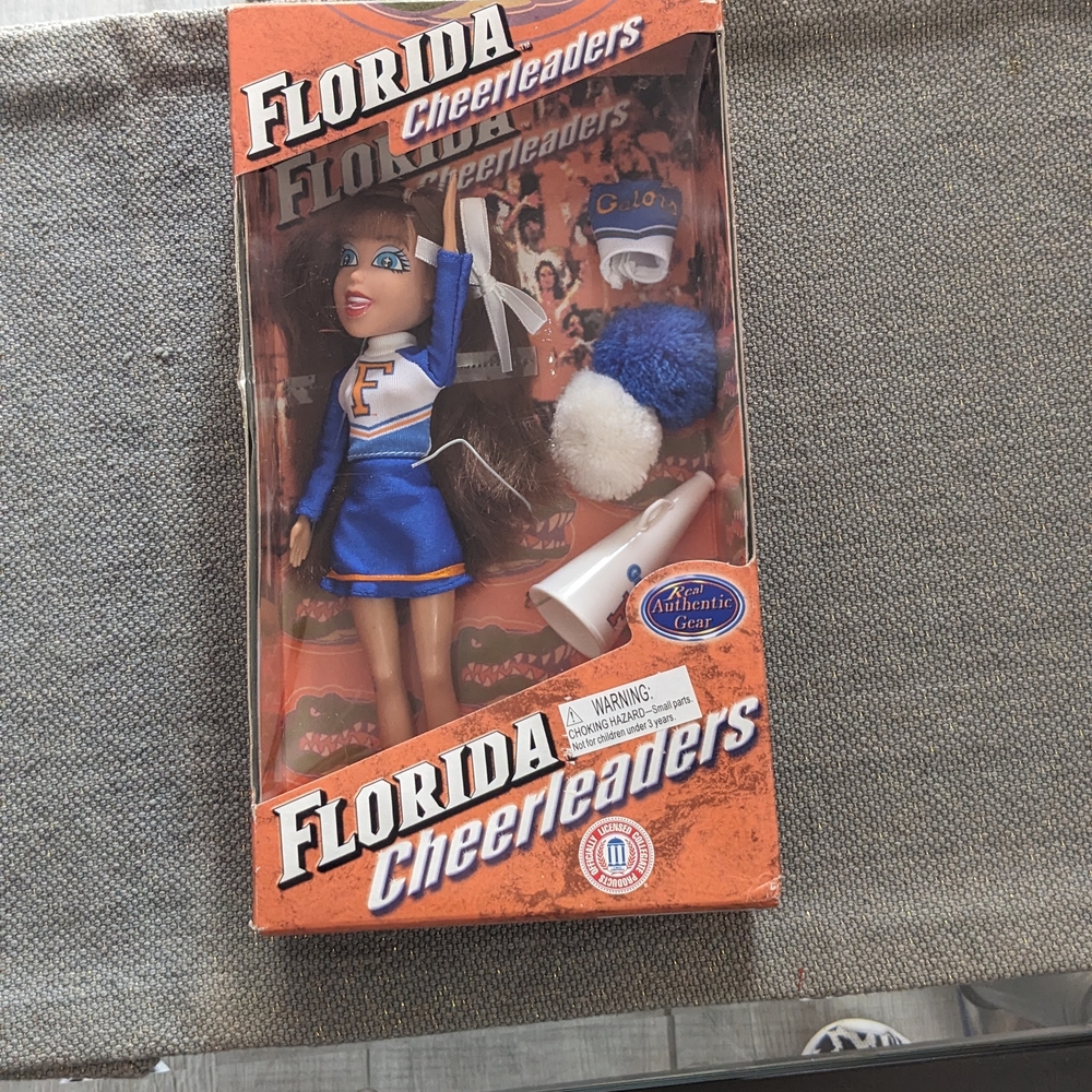 UF Cheerleaders Doll with Blue and White Outfit. Go Gators!!